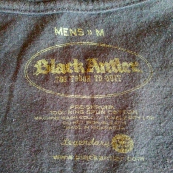 Black Antler Men's Medium Short Sleeve T-Shirt - Picture 4 of 8